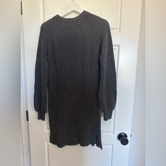 tentree Dark Gray High Line Knit Sweater Dress - Picture 2 of 6